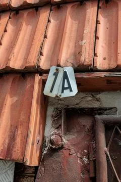 House number as a separate element one Stock Photos