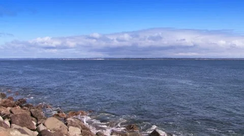 House by Ocean Stock Footage 7355290