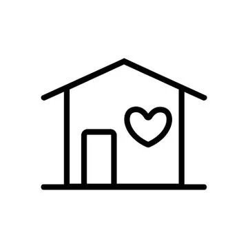 House of the old vector icon. Isolated contour symbol illustration 库存插图