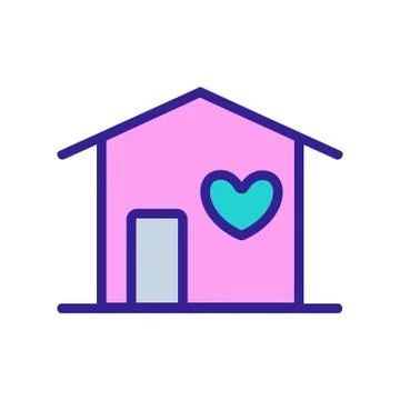 House of the old vector icon. Isolated contour symbol illustration Stock Illustration