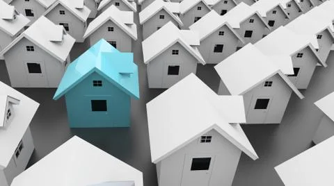 House one blue Stock Illustration
