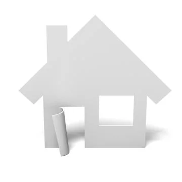 House with open door Ilustración de archivo