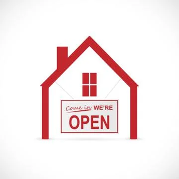 House Open Illustration Stock Illustration