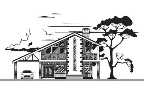 House or cottage, vector graphics Stock Illustration