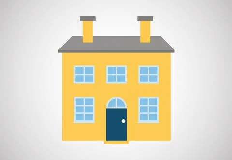House or home design template vector illustration. Logo for real estate bus.. Stock Illustration