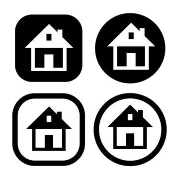 House or lodge flat icon vector illustration symbol Isolated template. Stock Illustration