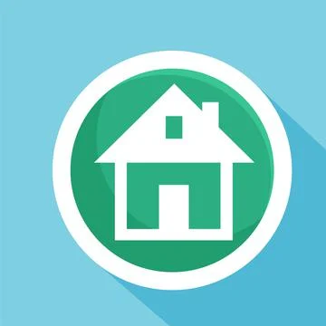 House or lodge flat icon vector illustration symbol Isolated template. Stock Illustration