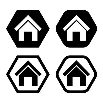 House or lodge flat icon vector illustration symbol Isolated template. Illustrazione stock