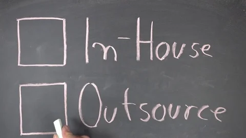 In-House or Outsource decision Stock Footage 84010321