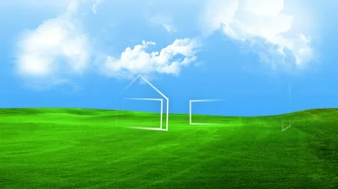 House Outline Animation Stock Footage 10684937