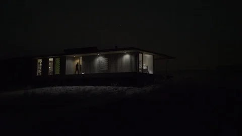 House outside night 스톡 동영상 87572786