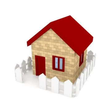House over white. Stock Illustration