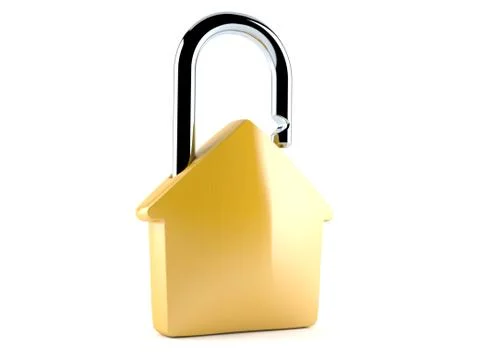 House padlock concept Stock Illustration