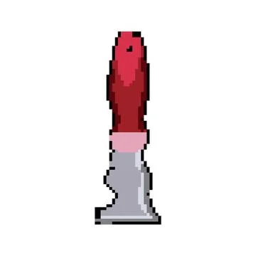 House paint scraper pixel art vector illustration Ilustração Stock