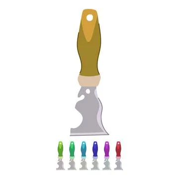 House paint scraper vector cartoon graphic Stock Illustration