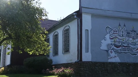 The house is painted graffiti Stock Footage 85756291