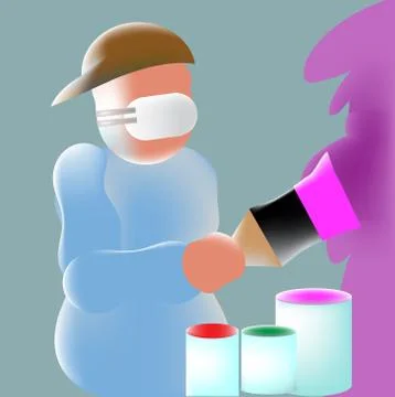House painter symbol Stock Illustration