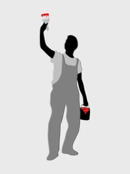 House painter symbol Stock Illustration
