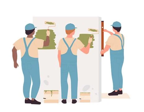 House painter worker Ilustración de archivo