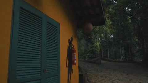 House pan at the forest Stock Footage 151047255