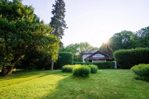 House in park. Stock Photos