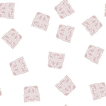 House parking glyph seamless pattern 스톡 일러스트