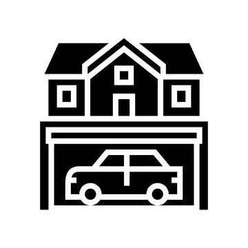 House parking line icon vector illustration Stock Illustration