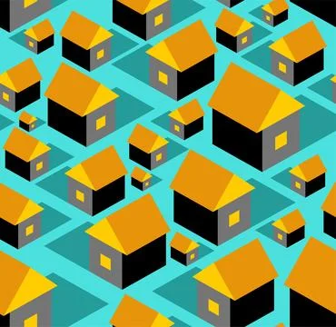 House pattern seamless. Home background. Stock Illustration