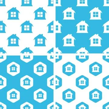House patterns set Ilustración de archivo