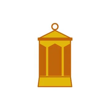 House Pillars Lantern Object Vector Illustration Graphic Design Stock Illustration