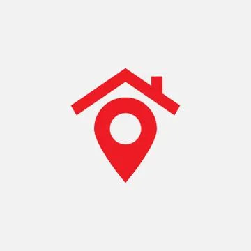 House pin map icon Stock Illustration