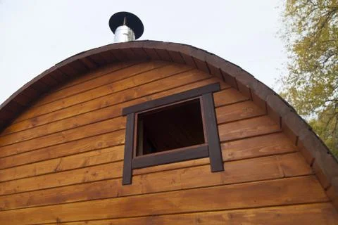 House with a pipe Stock Photos