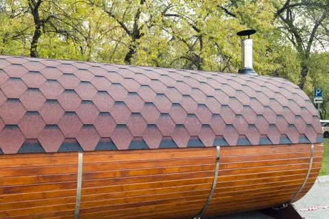 House with a pipe Stock Photos