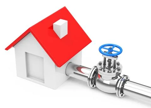 The house pipeline Stock Illustration