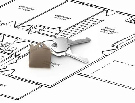 House plan and keys Stock Illustration