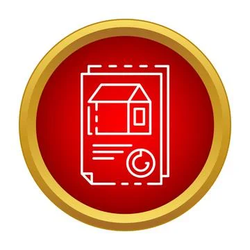 House plan document icon representing architecture and design Illustrazione stock