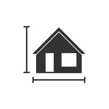 House Plan icon flat House Plan. Black Icon Flat on white background Copyr... Stock Photos
