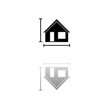 House Plan icon flat Stock Illustration