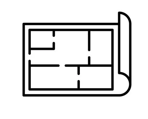 House Plan Icon. Professional, pixel perfect icons optimized for both large a Stock Illustration