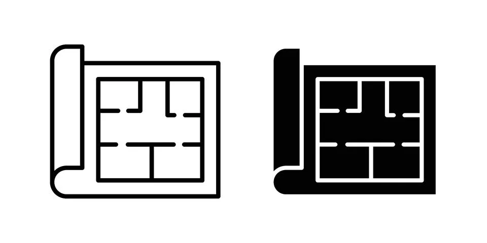 House plan icon for web projects Illustrazione stock
