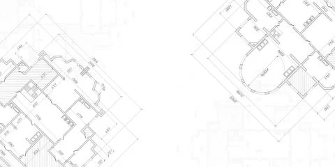 House plan project .Technical drawing background. Engineering design . Stock Illustration