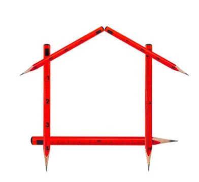 House plan - Section cut Foto stock