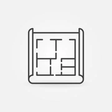 House plan vector icon Ilustración de archivo