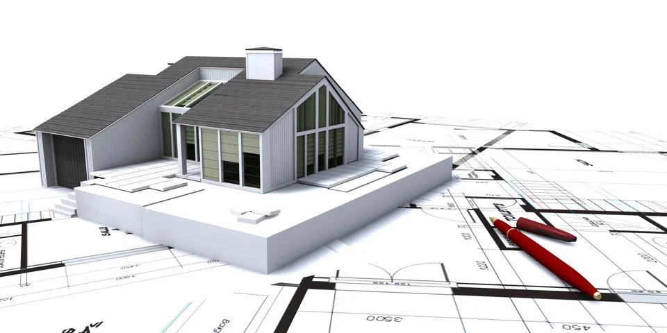 House planning close-up Stock Illustration