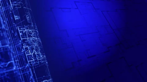 House Plans. Architecture Blueprints. Loop. Stock Footage 61872355