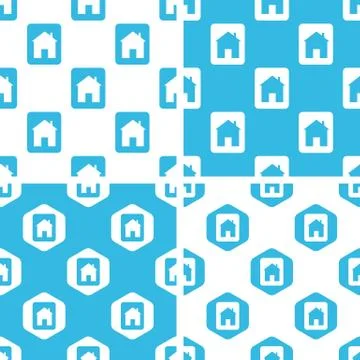 House plate patterns set Stock Illustration