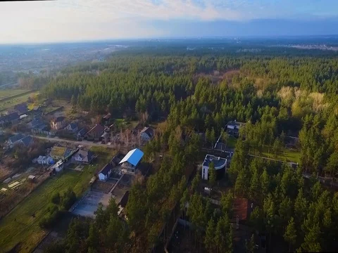 The house, a plot of land in the forest Stock Footage 70551222