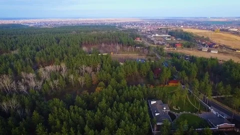 The house, a plot of land in the forest Stock Footage 70551501