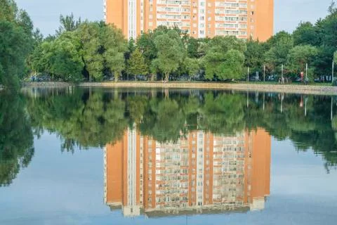House by the pond Stock Photos