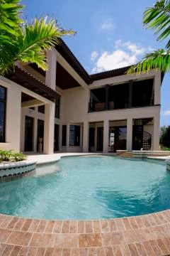 House with pool 写真素材